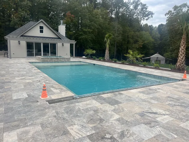 Rectangular pool and deck