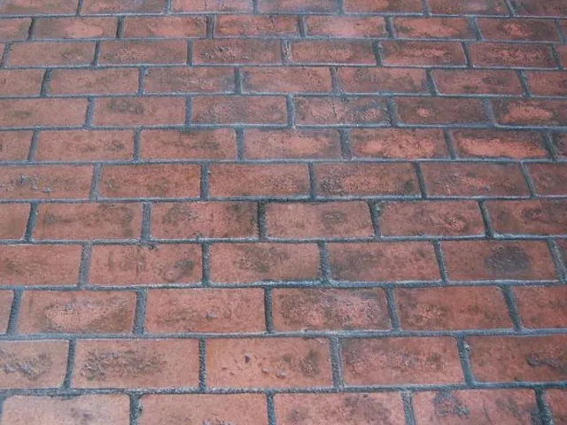 Running Bond Brick stamped concrete pattern