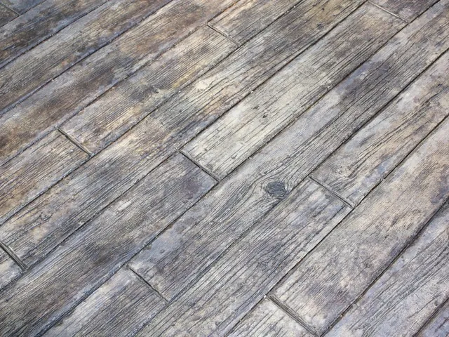 Weatherwood Plank stamped concrete pattern